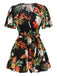 She adds this 1970s V-Neck Boho Floral Belted Romper and suddenly it's 1970s perfection