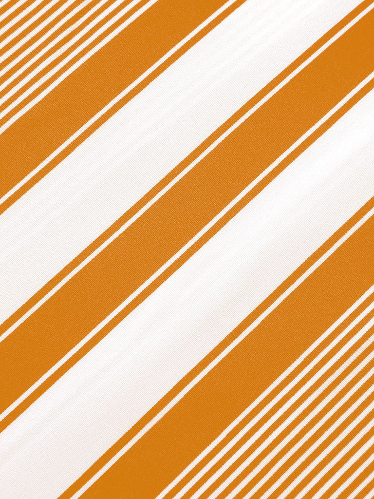 1970s V-Neck Contrast Stripes Jumpsuit: timeless 1970s elegance she makes her own
