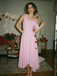 1980s Asymmetric One-Shoulder Draped Midi Dress - vintage dress, retro fashion