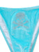 Blue 1980s Velvet Rhinestone Skull Print Bikini Set - vintage fashion, retro style