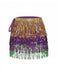 1980s Carnival Sequin Fringe Mini Skirt - vintage skirt, retro style