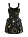 Plus Size 1980s Floral Square Neck Vintage Dress 2