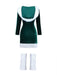 1980s Christmas Fur Trim Hooded Velvet Dress - vintage dress, retro fashion