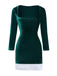 1980s Christmas Fur Trim Hooded Velvet Dress - vintage dress, retro fashion