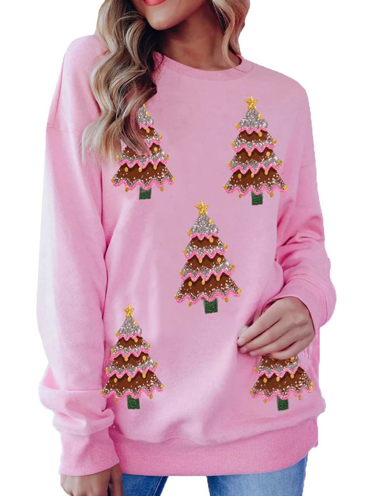 1980s Christmas Tree Sequin Sweater - vintage fashion, retro style