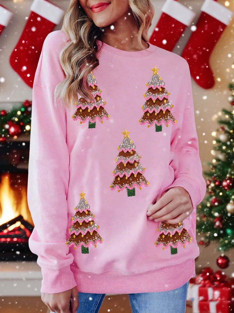 1980s Christmas Tree Sequin Sweater - vintage fashion, retro style