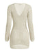 1980s Crochet Knit Cutout Ring Long Sleeve Cover-Up - vintage fashion, retro style