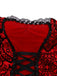 Red 1980s Velvet Lace Sequined Strapless Dress & Cape - vintage dress, retro fashion, elegant red