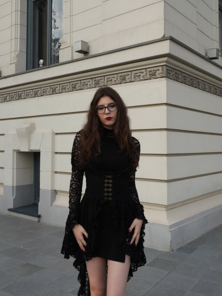 Black 1980s Gigot Sleeve Victorian Lace Dress, vintage dress, retro fashion, lace detail - perfect for women who love vintage and retro fashion