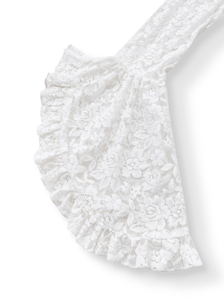 1980s Gigot Sleeve Victorian Lace Dress - vintage dress, retro fashion