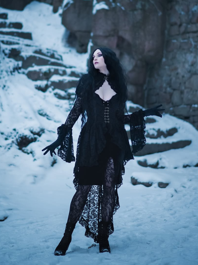 1980s Gigot Sleeve Victorian Lace Dress - vintage dress, retro fashion