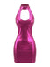 1980s Glossy Patent Leather Disco Dress - vintage dress, retro fashion for vintage lovers