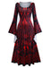 1980s Gothic Witch Bat Sleeve Hooded Dress - vintage dress, retro fashion