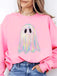 1980s Halloween Ghost Pumpkin Vintage Sweatshirt - vintage fashion, retro style