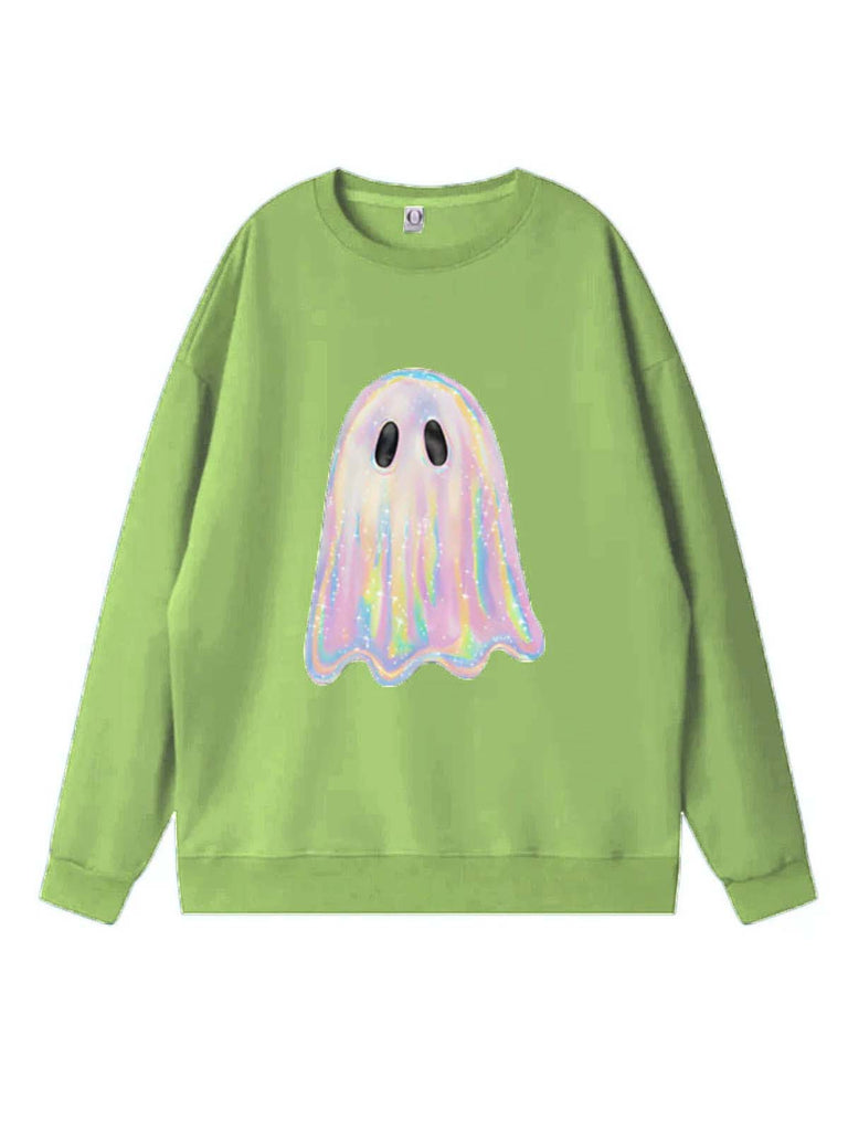 1980s Halloween Ghost Pumpkin Vintage Sweatshirt - vintage fashion, retro style