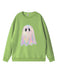1980s Halloween Ghost Pumpkin Vintage Sweatshirt - vintage fashion, retro style