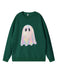 1980s Halloween Ghost Pumpkin Vintage Sweatshirt - vintage fashion, retro style