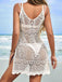 1980s Hollow U-Neck Side Slit Cover-Up: beautiful vintage fashion, retro style, classic elegance with timeless appeal