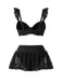 1980s Lace Bow Maid Costume Loungewear Set - vintage fashion, retro style