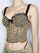 This 1980s Leopard Bow Crop Camisole brings 1980s soul to her everyday