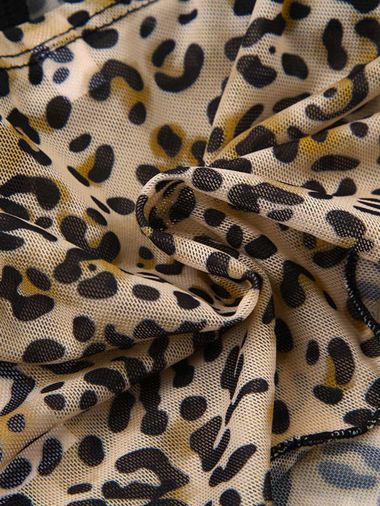 1980s Leopard Bow Crop Camisole — 1980s jazz-age spirit for her morning coffee