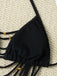1980s Metal Bead Lace-Up Halter Bikini Set, vintage swimsuit, pin-up swimwear - perfect for women who love vintage and retro fashion