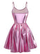 1980s Metallic Spaghetti Strap Party Dress - vintage dress, retro fashion