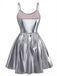 1980s Metallic Spaghetti Strap Party Dress - vintage dress, retro fashion