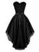 1980s Punk Strapless Lace Gothic Corset Dress - vintage dress, retro fashion