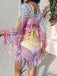 1980s Long Sleeve Cutout Fringe Cover Up 2