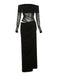 1980s Solid Off-Shoulder Mesh Cut-Out Sheer Dress - vintage dress, retro fashion
