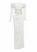 1980s Solid Off-Shoulder Mesh Cut-Out Sheer Dress - vintage dress, retro fashion