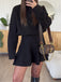 1980s Turtleneck Solid Long Sleeve Sweater Dress - vintage dress, retro fashion