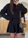 1980s Turtleneck Solid Long Sleeve Sweater Dress - vintage dress, retro fashion