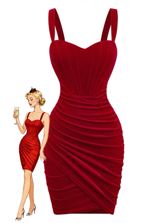 1980s Velvet Corset Ruched Sweetheart Mini Dress - vintage dress, retro fashion
