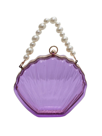 Vintage 3D Seashell Transparent Pearl Chain Bag