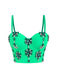 1970s Slip Crystal Cropped Bustier Top