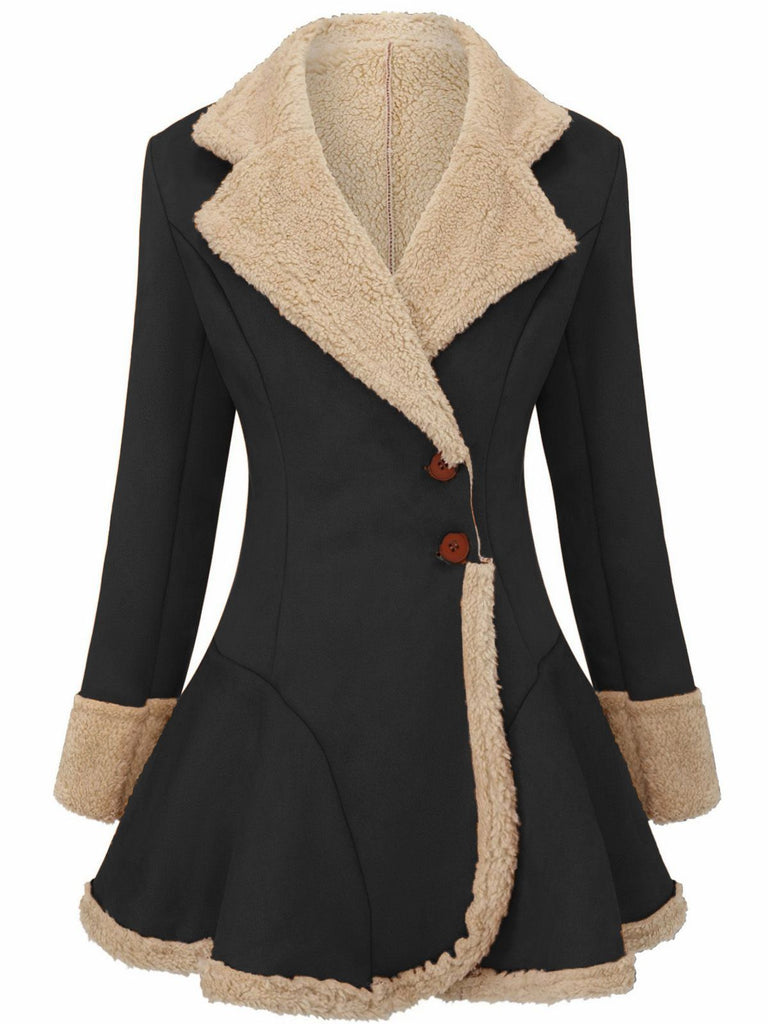 Vintage 1970s Lapel Flared Hem Suede Jacket