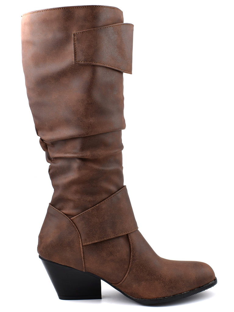 Vintage Buckle Western Style Cowboy Boots