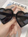 Vintage Curved Heart Frame Sunglasses