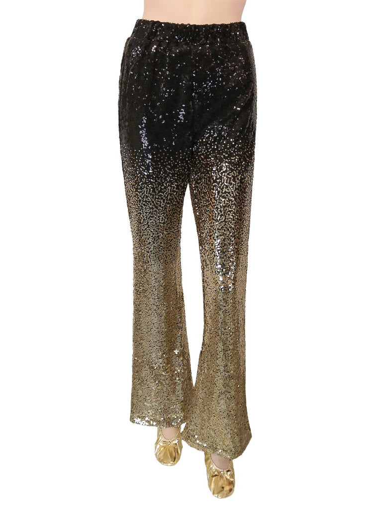 1920s Gradient Sequin Flared Pants