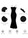Black 1970s 2-in-1 Shapewear Slip Dress