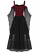 1950s Halloween Witch Transparent Sleeves Strap Dress