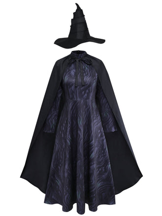 1940s Wicked Witch Elphaba Halloween Cosplay Cape Set
