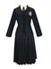 1940s Wednesday Academy Striped Uniform Costume Set