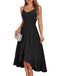 1950s Solid Irregular Hem Suspender Dress