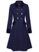 [Pre-Sale] Blue 1940s Solid Button Coat