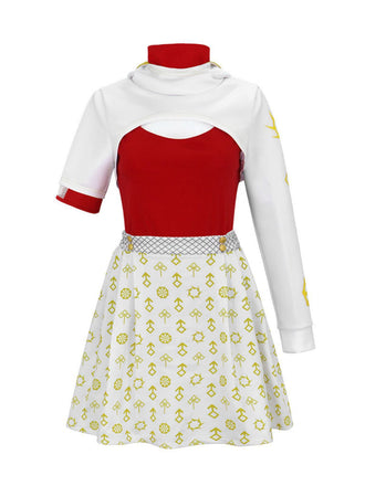 3PCS Red Zombies Nova Hollow Contrast Costume Set