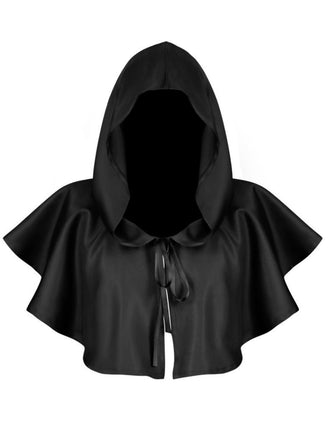 Vintage Solid Halloween Hooded Grim Reaper Cloak