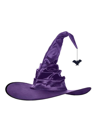 Halloween Spider Satin Witch Hat